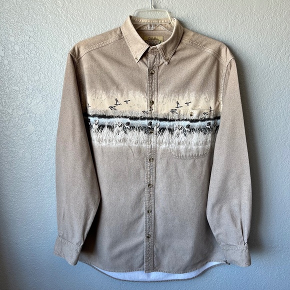 Cabela's Other - Cabela's Vintage Deerskin Soft Chamois Hunting Dog Duck Flannel Shirt